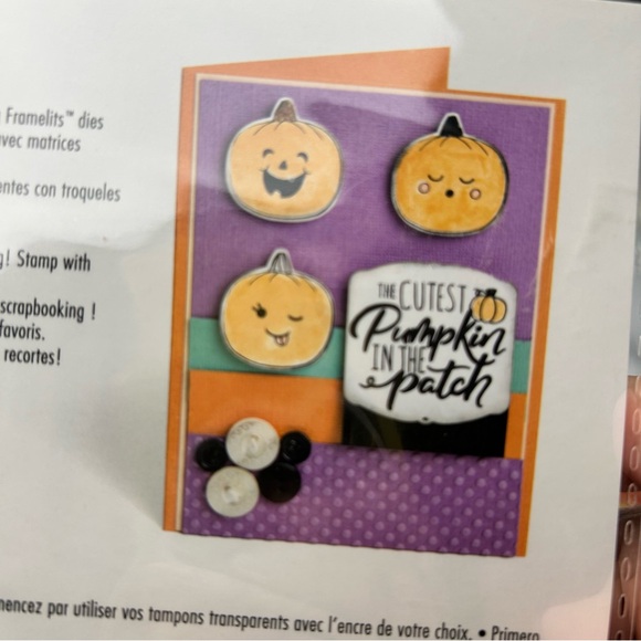 Brand New set of 12 clear stamps & 1 set of Halloween Fall die cuts card making - Picture 14 of 16